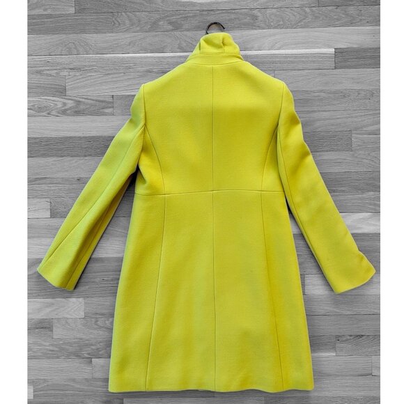 J.Crew Italian Double-Cloth Wool Ruffle Collar Coat with Thinsulate in Yellow - Picture 3 of 6